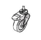 Caster  3" Swivel W/ Brake 3/8-16 Threaded Stem 